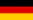 Flagge von Deutschland mit drei horizontalen Streifen in Schwarz, Rot und Gold.